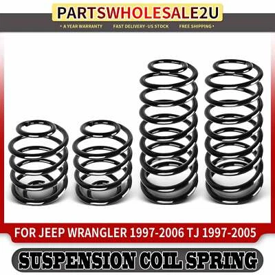 4x Front & Rear Coil Springs for Jeep Wrangler 1997-2006 TJ 97-05 2.4L 2.5L 4.0L - Image 1 of 4