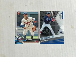 OZZIE ALBIES LOT OF 2 2018 Bowman FLAGSHIP BASE RC #62 + Panini Phoenix BASE RC! - Picture 1 of 3