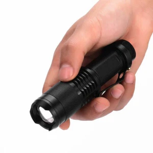 Soft Touch Switch 7Modes Flashlight Torch Lamp High To SOS Zoom - Picture 1 of 7
