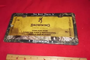 Browning Signature Automotive Mossy Oak Plastic Camouflage License Plate Frame - Picture 1 of 2
