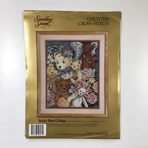 Vintage Something Special Teddy Bear Collage Counted Cross Stitch Kit - Picture 1 of 4