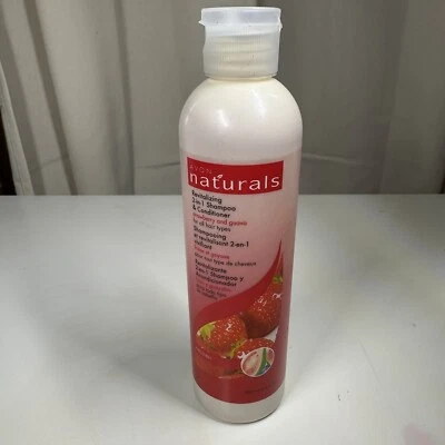 Champú y acondicionador revitalizante 2 en 1 de fresa y guayaba Avon Naturals 8,4 oz Foto 1 de 3