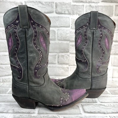 Botas vaqueras occidentales Eight Second Angel para mujer talla 6,5 púrpura envejecido Foto 1 de 4
