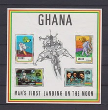 s16346) GHANA MNH** 1970 1st Landing on the Moon - Space s/s
