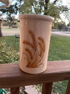 Vintage Boot Hill Pottery Ceramic Art Glaze Container-wheat Design-vase Holder - Picture 1 of 5