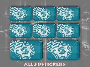 8 x 3D Stickers Resin Domed Flag Seattle - USA Adhesive Decal Vinyl - Picture 1 of 1