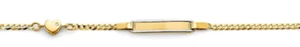 \BRACCIALE NUOVO ORO 14K BICOLORE BABY ID CON CUORE - Foto 1 di 2