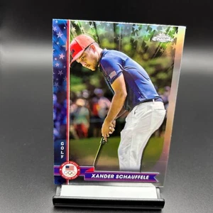 2024 Topps Chrome USA Olympics #50 Xander Schauffele Chrome Refractor Golf - Bild 1 von 2