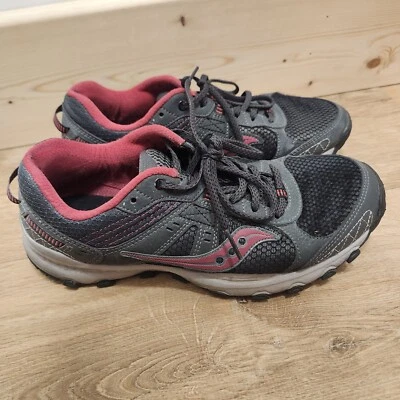 Saucony Grid Raptor TR Running Shoes Size 8.5 Gray/Magenta S15427-5 Athletic - Image 1 of 4