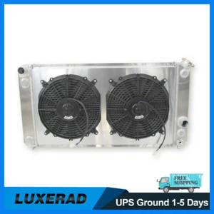 3 Row Radiator Shroud Fans For 1996-2005 1996 Chevy S10 / S-10 LS Swap Blazer V8 - Foto 1 di 11