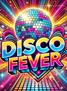 Disco Fever 190x220cm Stoffbanner Partydeko waschbar - Bild 1 von 2