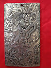 Exquisite Old Chinese Tibet Silver Carving Dragon Amulet Pendant Waist Tag