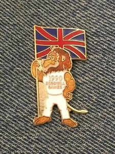 Pin Goodwill Games 1990 ~ Mascota Unitus el León ~ Bandera ~ Reino Unido ~ Reino Unido - Imagen 1 de 5
