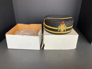 Vintage Masonic 32nd Degree Vintage Double Eagle Scottish Rite Hat Cap - Picture 1 of 11