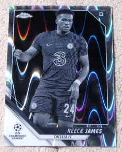 2021-22 Topps Chrome #35 Reece James UEFA CL Black White RayWave Refractor - Picture 1 of 2