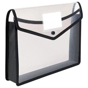 Travel Mesh Bag File Folders Office Zipper Bags Clear File Bags - Picture 1 of 12