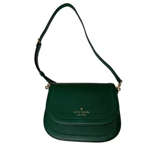 NWOT New Kate Spade Women Hunter Kelly Green Flap Crossbody Small shoulder bag - Picture 1 of 14