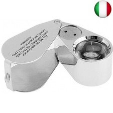 Lente di Ingrandimento da Gioielliere con Ingrandimento 40 X Illuminata LED UV