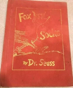 Rare Dr. Seuss 1965 Fox in Socks Special Limited Edition Red Canvas Children's  - Picture 1 of 12