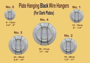 Flexible Black Wire Plate Hanger Decor Display Spring Wall Hanger Dish Holder - Picture 1 of 7