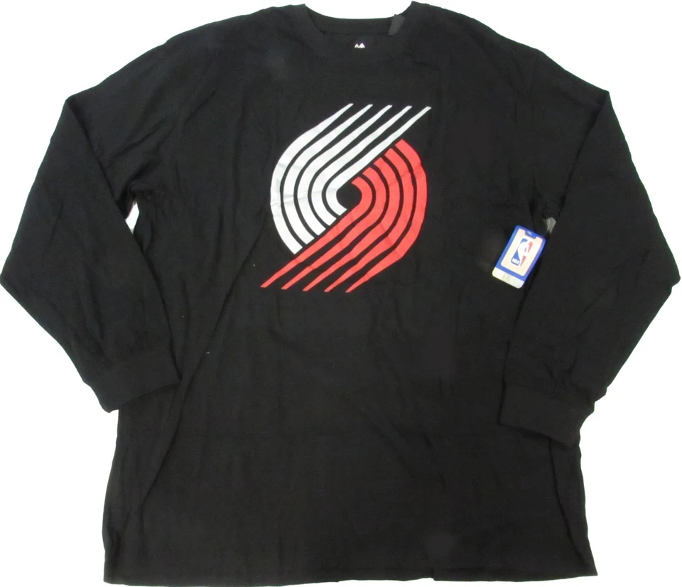 New Portland Trail Blazers Mens Sizes 2XL-3XL-4XL-5XL-Tall Black Majestic Shirt - Image 1 of 4