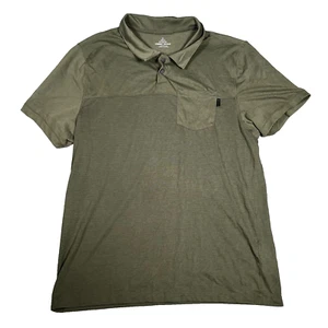 prAna Short Sleeve Polo Shirt Mens Large Summer Breathable Green - Picture 1 of 8