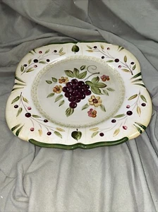 Certified International La Toscana 11" Square Dinner Plate Grape Pamela Gladding - Picture 1 of 5