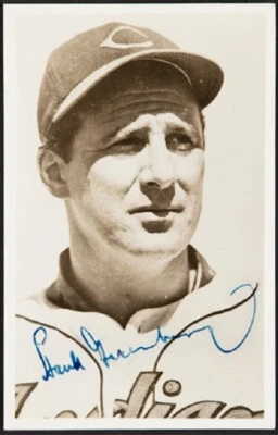 1949 Hank Greenberg Signed Autograph Post Card PSA DNA Detroit Tigers PC - Image 1 of 4