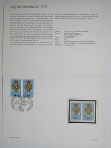 Bund Ministerkarte Typ IV 1975 Din A 5 Mi.Nr. 866 Tag der Briefmarke - Picture 1 of 1