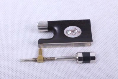 4/4 Violin Bow Frog Ebony Frog Flower Inlay Violin Bow Parts - Image 1 of 4