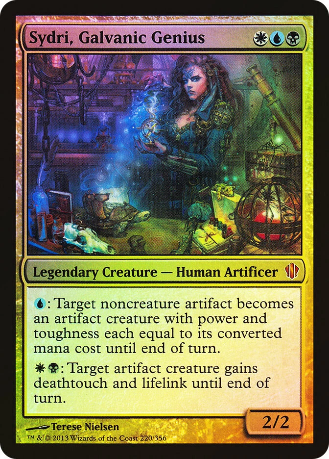 MTG FOIL Sydri, Galvanic Genius Oversized  - Commander #220 - Image 1 of 1
