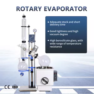 10L Rotary Evaporator Rotovapor Evaporadores de laboratorio Equip. evaporación - Imagen 1 de 12
