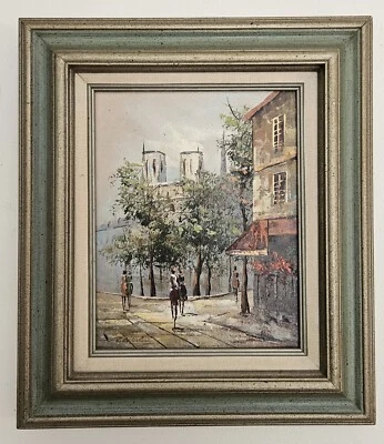 Listed Italian Artist P.G. Tiele oil painting on canvas of European Street Scene - Image 1 of 4