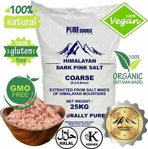 PURE PINK HIMALAYAN ROCK SALT 25KG | COARSE Table Food Natural Health Bath Salts