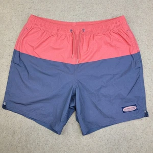 Vineyard Vines Badehose Herren M rosa blau Colorblock gefüttert Shorts NEU - Bild 1 von 10