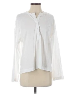 Reiss Olive Henley Top White Long Sleeve Tee Size Small NWT $120 100% Cotton - Picture 1 of 4