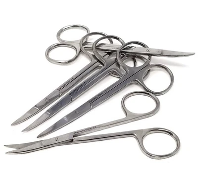 Tijeras quirúrgicas curvas de iris de 4,5"" para extirpar sutura oftálmica disección de tejido Foto 1 de 2