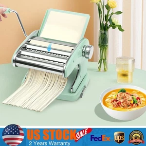 Manual Pasta Maker Machine with Adjustable Thickness Noodle Roller and Cutter - Picture 1 of 19