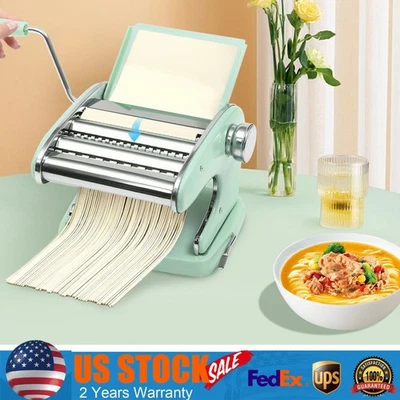 Manual Pasta Maker Machine with Adjustable Thickness Noodle Roller and Cutter - Image 1 of 4