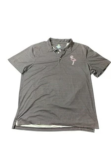 Chubbies Size XL Black Stripe Neon Flamingo Classic Golf Performance Polo - Picture 1 of 7