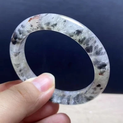 51.5mm Natural Auralite 23 Crystal Quartz Handmade Bangle AAA - Image 1 of 4