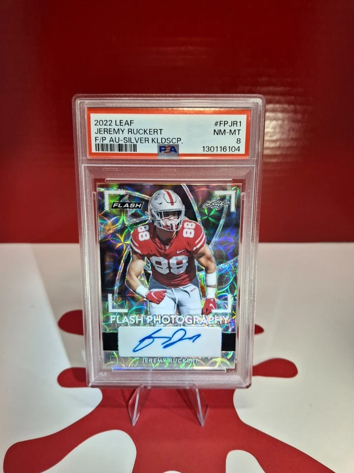 2022 LEAF (RC) JEREMY RUCKERT F/P AUTO-SILVER #FPJR1 NM-MT 8 JETS # 20/30 POP-1 - Image 1 of 3