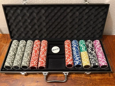 500 Piece Casino Ultimate Poker Chip Set In Aluminium Case - Image 1 of 4