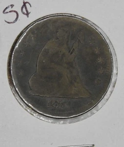 1877 P Cuarto Libertad Sentada ✪ En muy buen estado ✪ Moneda escasa de plata 25C ◢de confianza◣ - Imagen 1 de 3