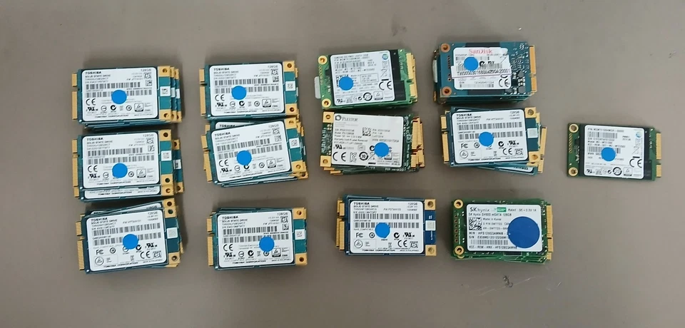 *LOT OF 61* Mixed Brand 128GB mSATA 1.8" SSDs - Image 1 of 1