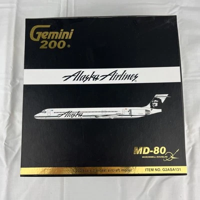 Alaska Airlines MD-83 N975AS GeminiJets G2ASA131 Scale 1:200 RARE - Image 1 of 4
