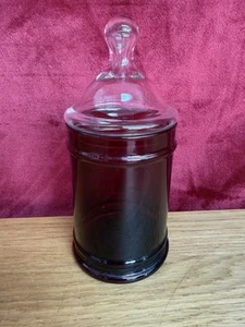 Vintage Empoli Rot Glas mit Klarsichtdeckel - Bild 1 von 11