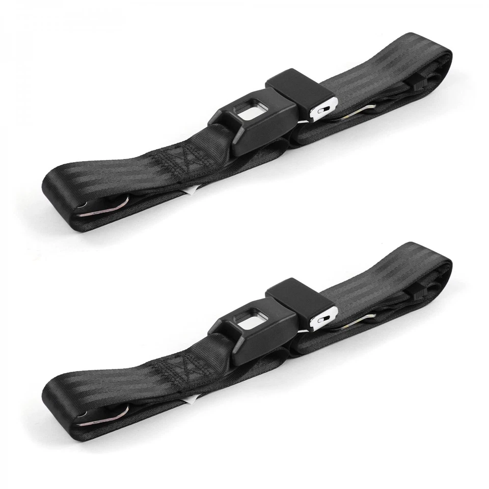 Kit de cinturón de seguridad AMC 1958 - 1988 estándar 2pt cubo de regazo negro - 2 cinturones SafTboy   Foto 1 de 2