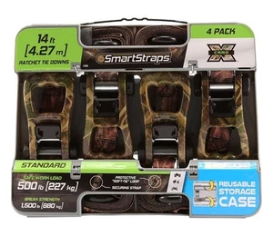 14' Camo X Cinghie a Cricchetto, Confezione da 4 - Cinghie a Cricchetto Mimetiche Standard Duty, 1.500l... - Foto 1 di 1