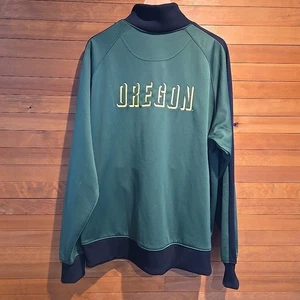 Oregon Ducks Throwback grüne Trainingsjacke Herren XL durchgehender Reißverschluss bestickt UO - Bild 1 von 9